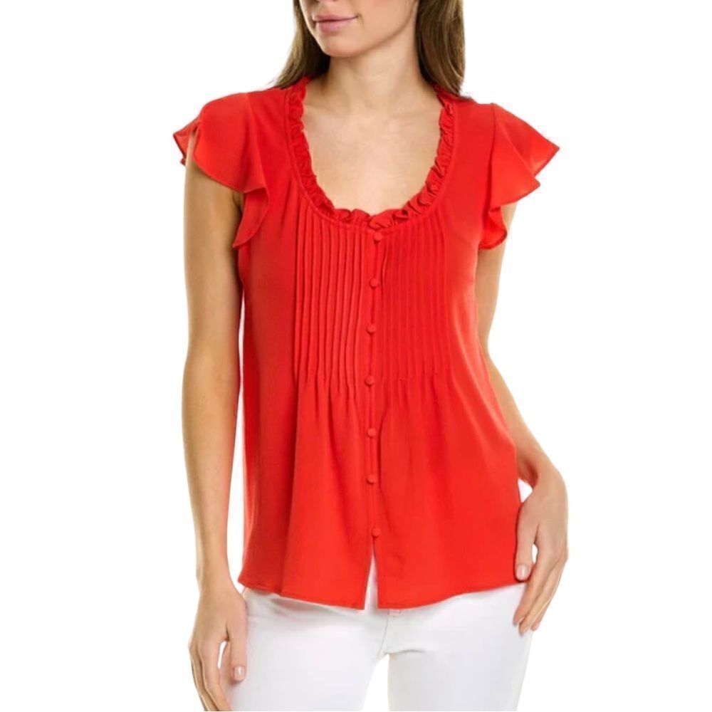 CeCe Bubble Crepe Blouse Size XXL NWT